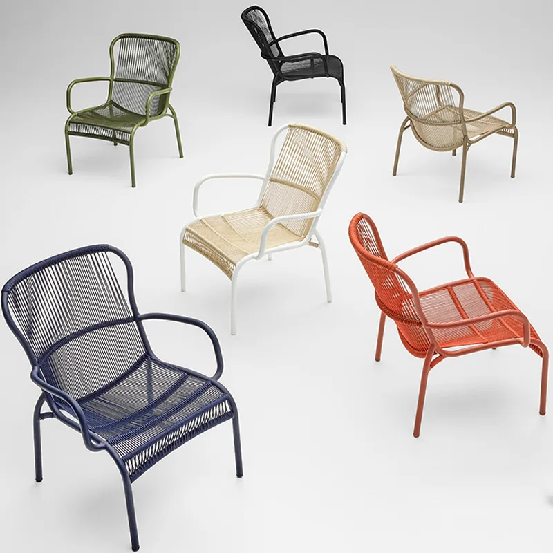 

Rattan outdoor sofa chair waterproof sunscreen stackable leisure garden furniture terrace