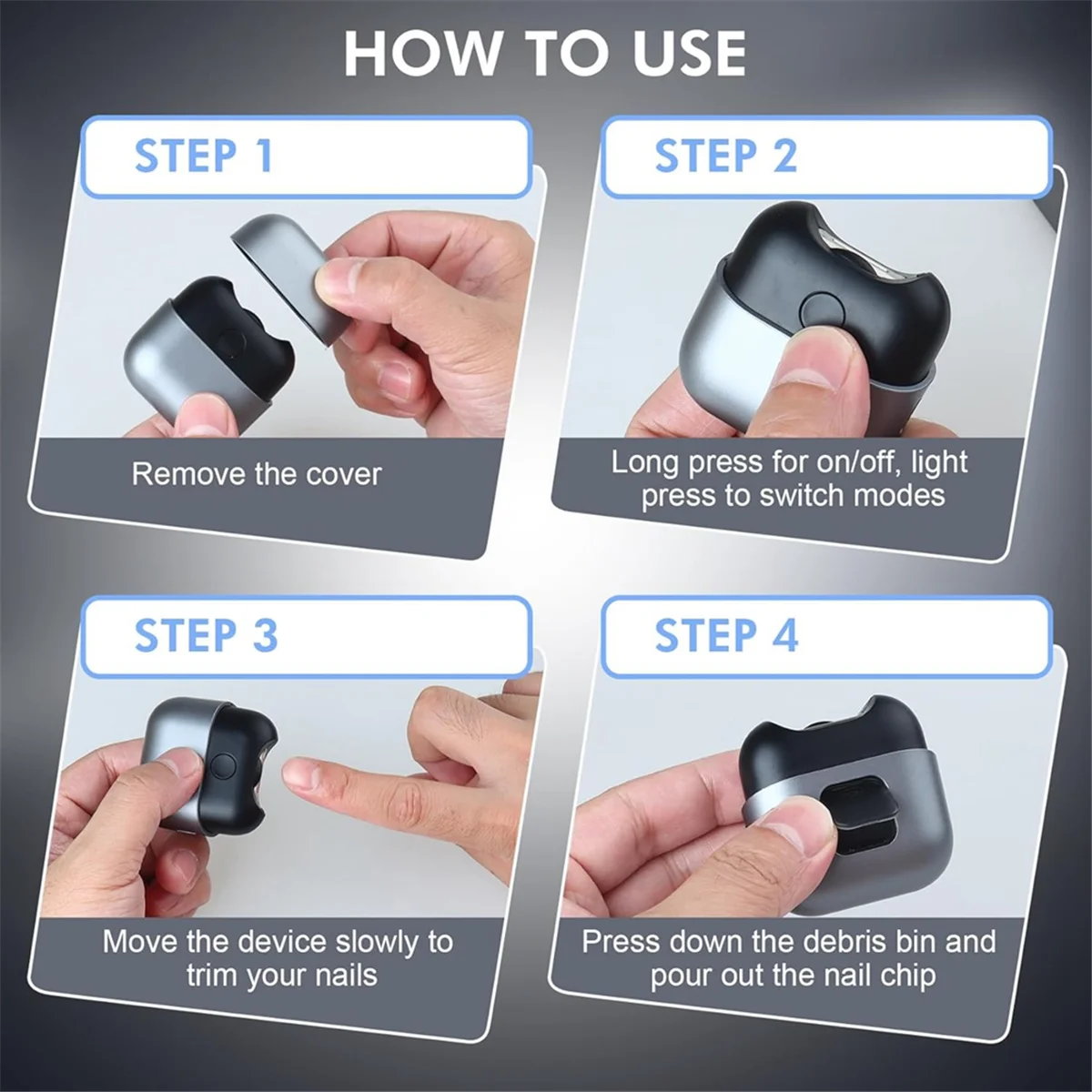 

【Эксклюзивное предложение!】Электрические кусачки для ногтей с подсветкой, мини-автоматические кусачки для ногтей, портативные универсальные кусачки для ногтей