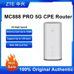 Zte-router mc888 pro 5g cpe, 5400mbps, wi-fi 6,SIMカードスロット付き屋内信号リピーター,ギガビットネットワークポート,メッシュ