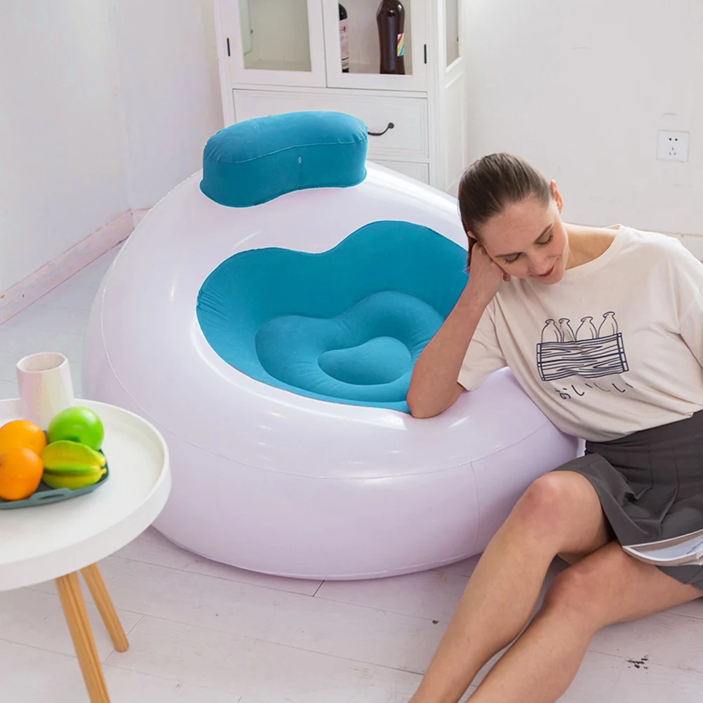 

1pc Inflatable Pvc Foldable Air Sofa Portable Lazy Couch Outdoor Inflatable Chair Sofa For Office Park Home Use