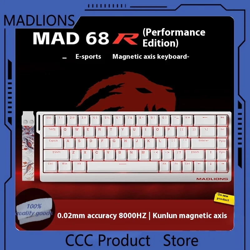 New MADLIONS MAD 60HE / 68HE Gaming Magnetic Switch Keyboard Wired Key Return Rt Adjustable Keystroke Hot Swap Boy Office Gifts