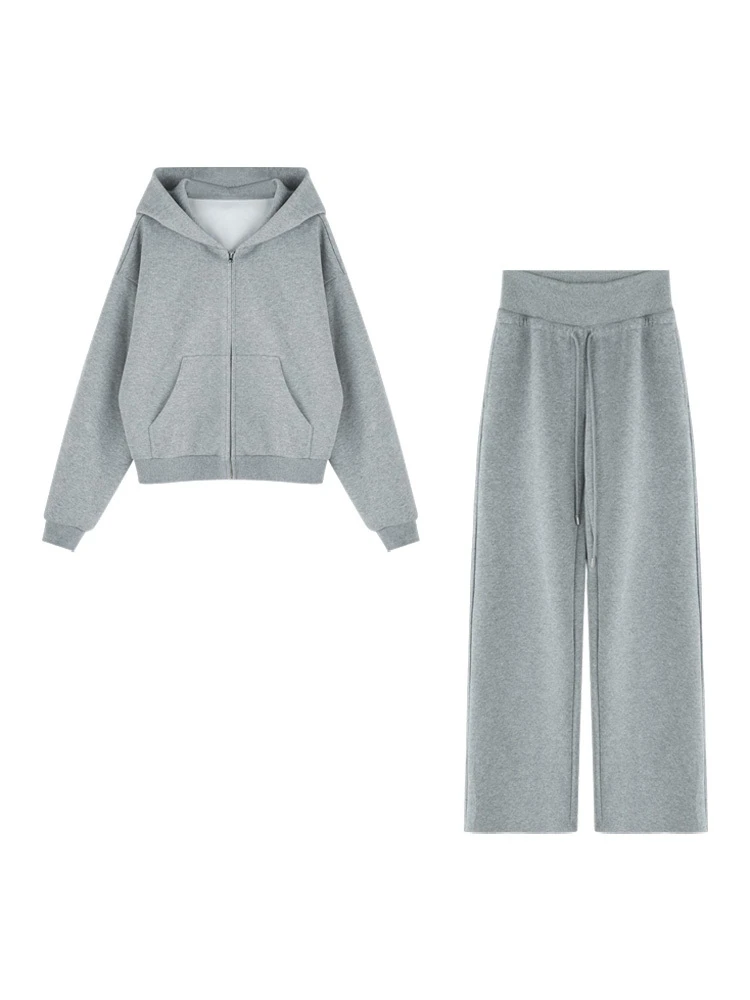 Early Autumn Casual Sportswear Hoodie Set Women's Unique Beautiful Korean Sle High-End Feelings Whole Set Matching