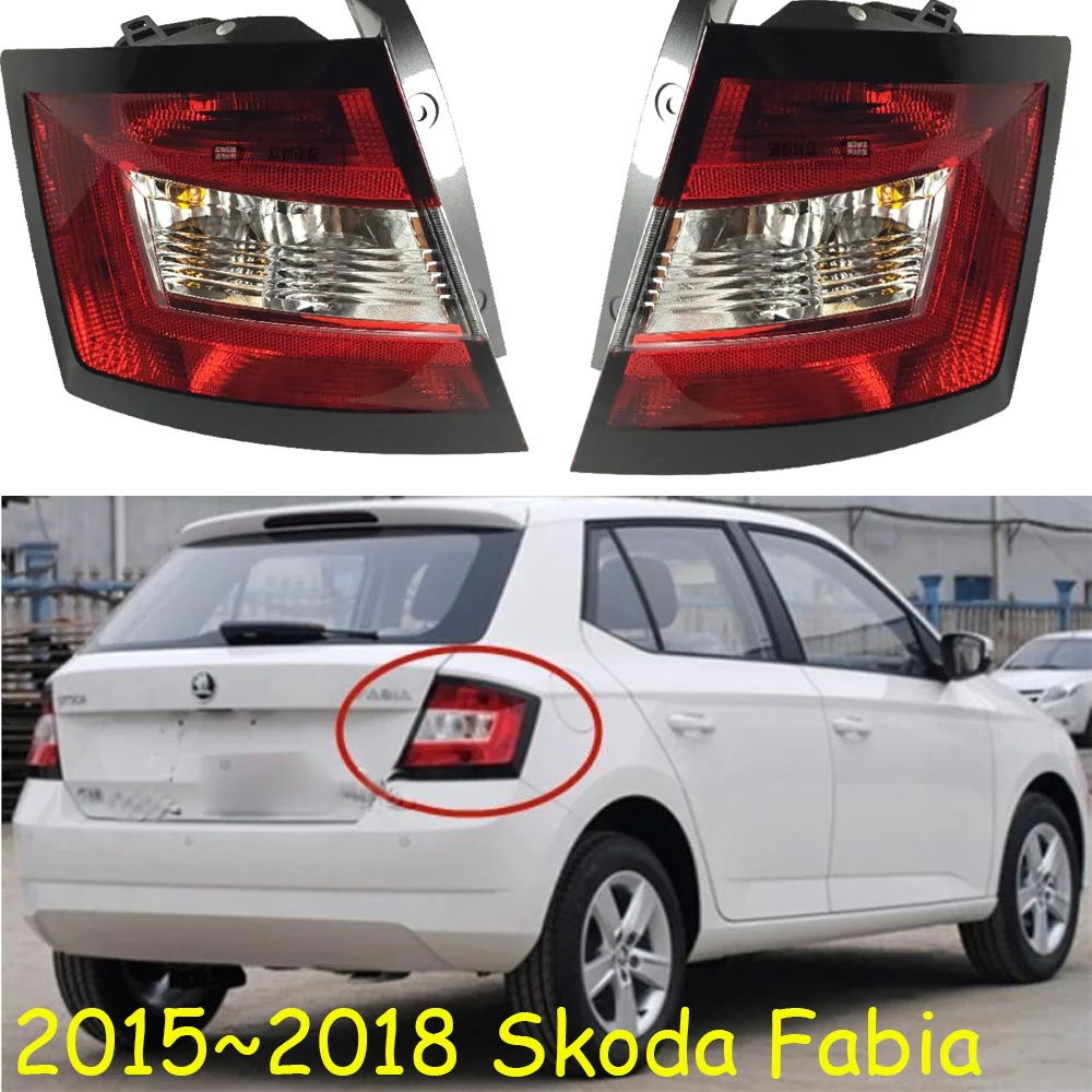 

1pcs car accessories bumper tail light for skoda Fabia taillight Taillamp 2015~2016y for skoda Fabia fog lamp