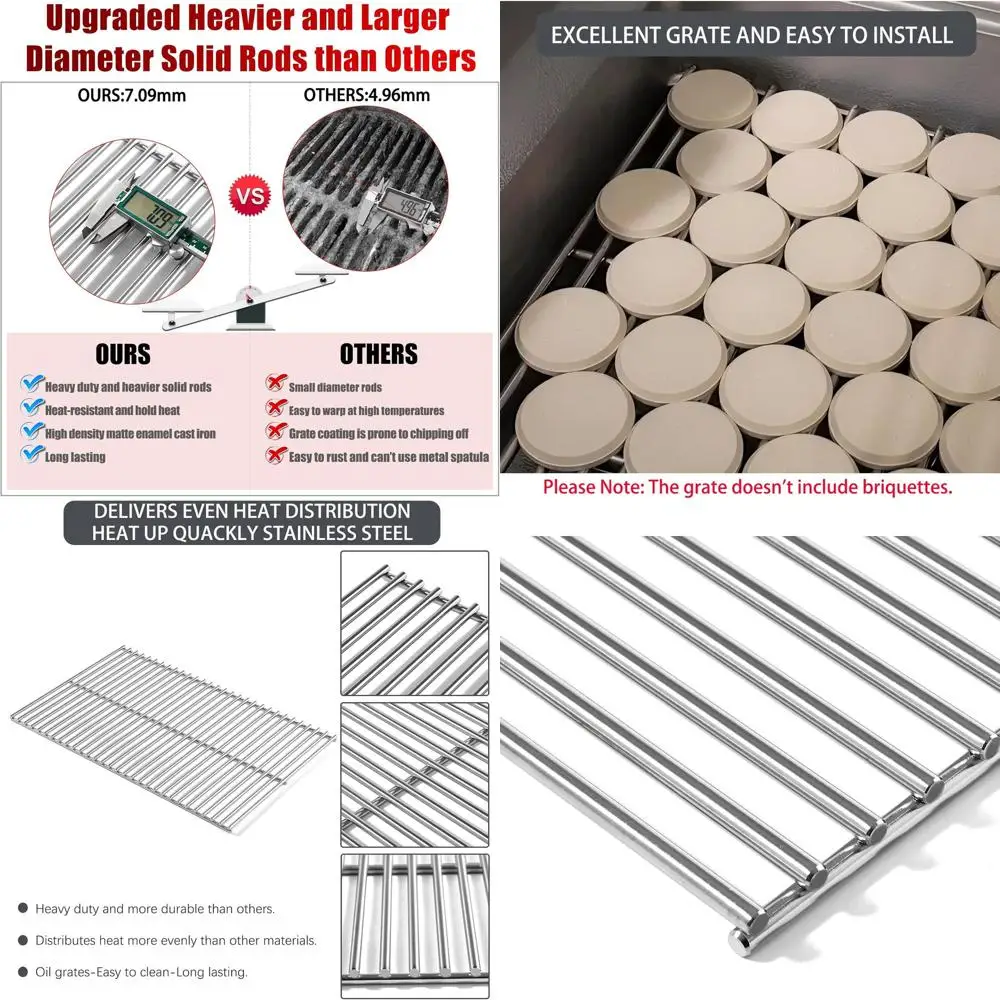 

Grill Replacement Parts for 4th Generation Series: Stainless Steel Grates for BBQ Grills