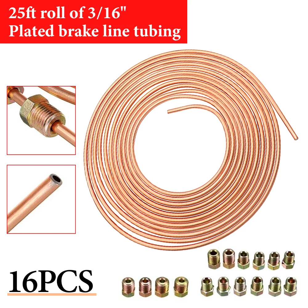 16PCS Tube Nuts Car Roll Tube Coil of 3/16