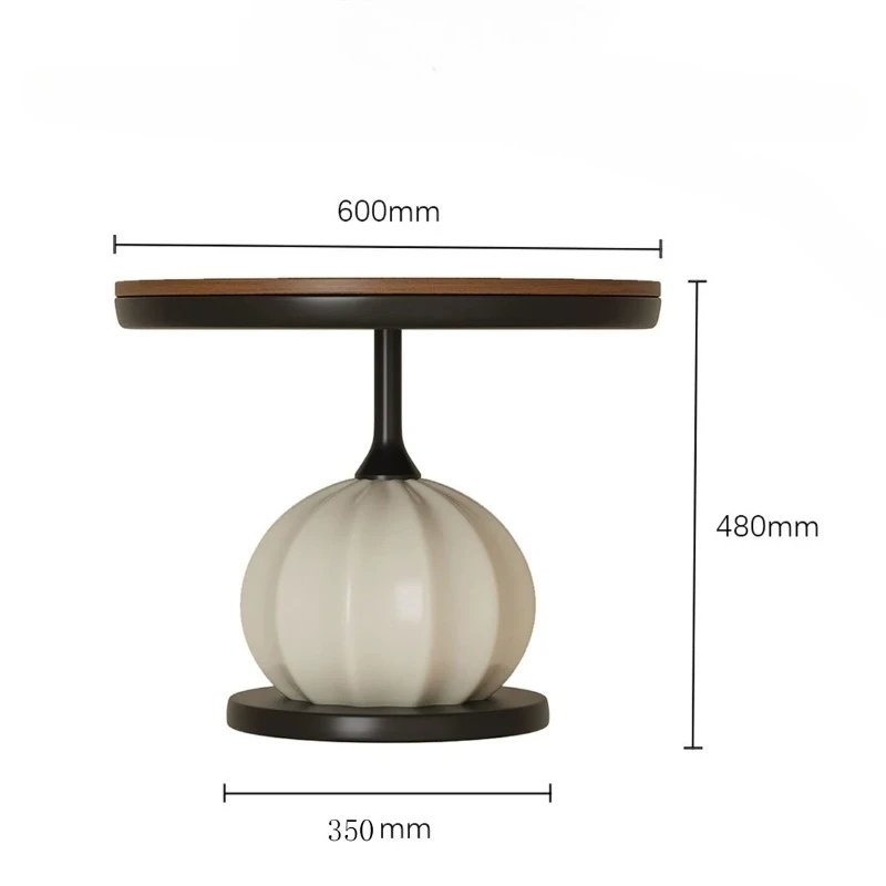 Creative Vintage Circular Coffee Tables Furniture,Luxury Living Room Balcony Sofa Side Corner Table Metal Bedroom Nightstands - view 6