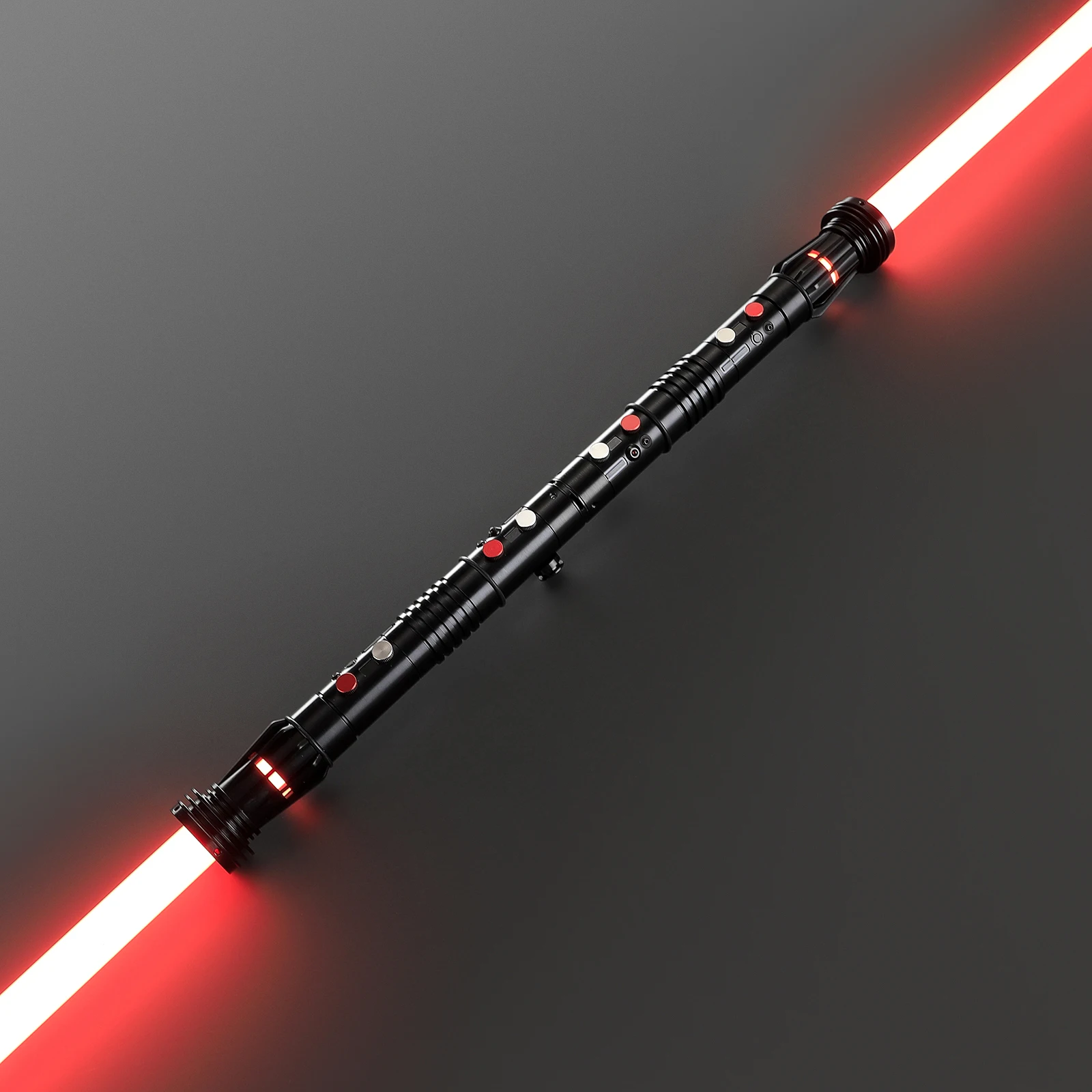 DamienSaber Darth Maul Lightsaber الحساسة السلس سوينغ ضوء Sabre FX الثقيلة المبارزة الليزر السيف المقبض المعدني مع 34 خط الصوت