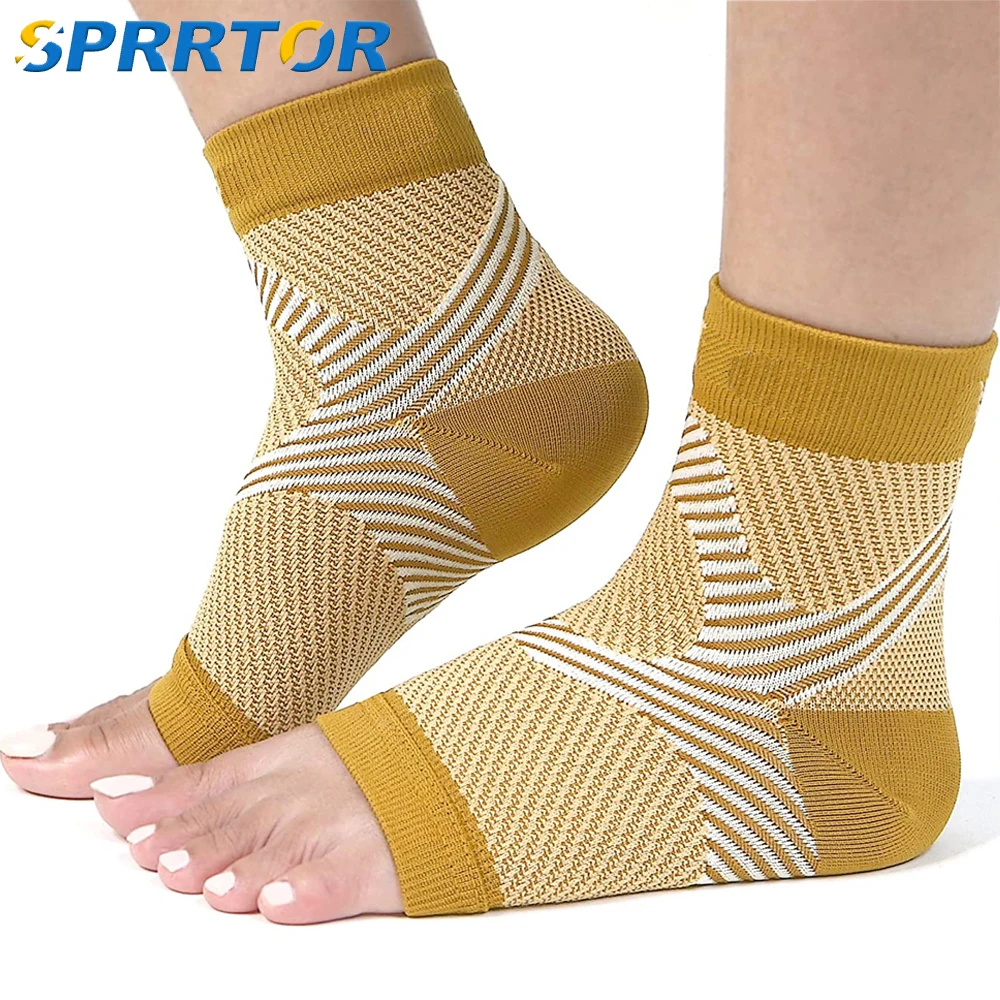 1Pair Plantar Fasciitis Compression Ankle Brace SocksSleeves,Provides Foot & Arch Support. Heel Pain, Achilles Tendonitis Relief