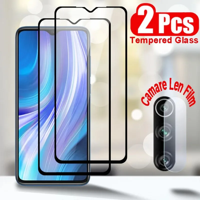 

Tempered Glass For Xiaomi Redmi Note 8 2021 Full Screen Protector For Redmi 8A Note8 Glass + Camera Lens Soft Protective Film