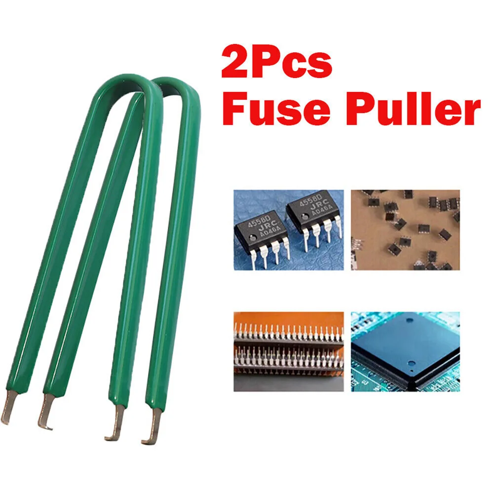 2Pcs Automotive Fuse Pullers Fuse Extraction Tool Car Fuse Clip Removal Kit Plastic Clips for Blade Fuse and 6x30 Fuse Removal - view 3