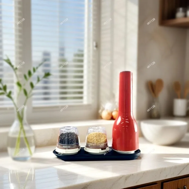 

Electric Spice Grinder Automatic Salt Pepper Mill Seasoning Grinding Bottle Kitchen Condiment Container