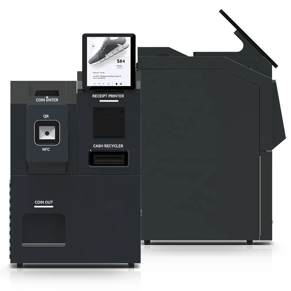 USW Self Service Coins Recycler Cash Acceptor Payment Counter Security Scale Self-checkout Self Service Kiosk for Shop Market