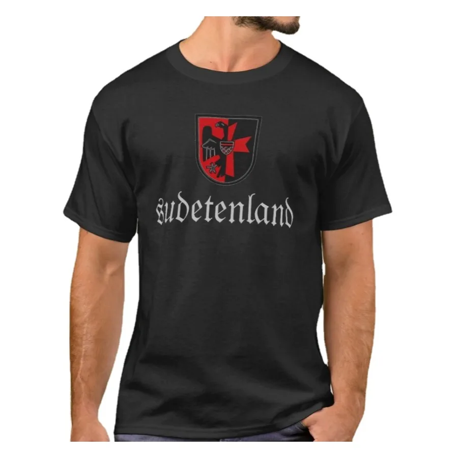 Europa Historical Region Sudetenland Crest Printed T-Shirt. Summer Cotton Short Sleeve O-Neck Mens T Shirt New S-3XL