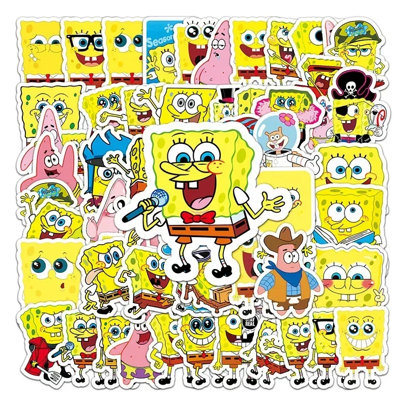 SpongeBob and Patrick Star Cartoon Anime 10/30/50Pcs Sticker laptop suitcase Car Waterproof DIY decorative sticker Birthday Gift