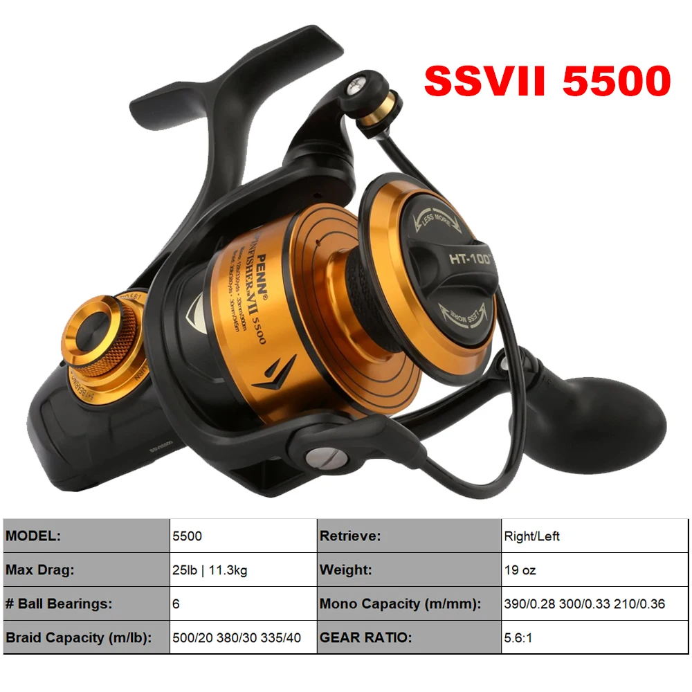 Penn Spinfisher VII Spinning Reel 3500-10500 HT-100