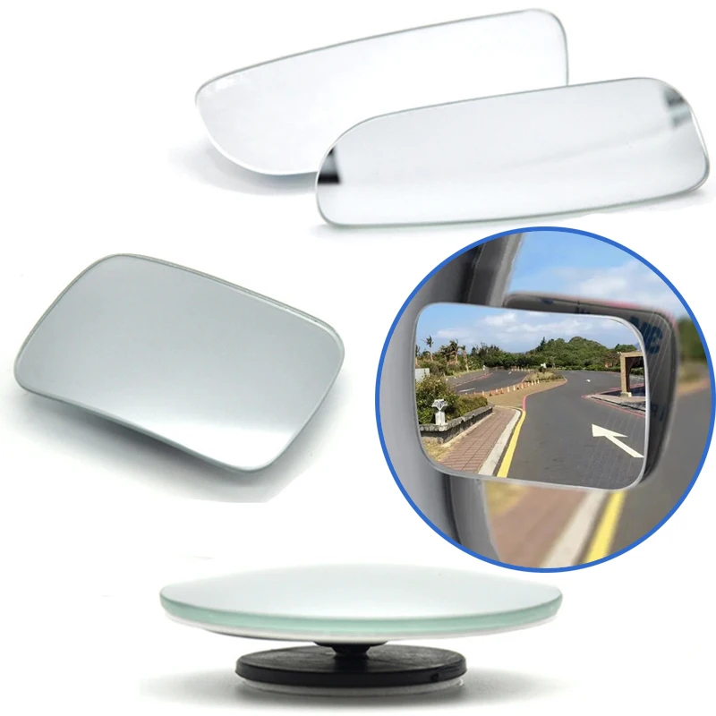 360 Degree Adjustable Car Rearview Convex Mirror Wide-angle 360 Degree Adjustable Clear Rearview Auxiliary Mirror Driving Safety