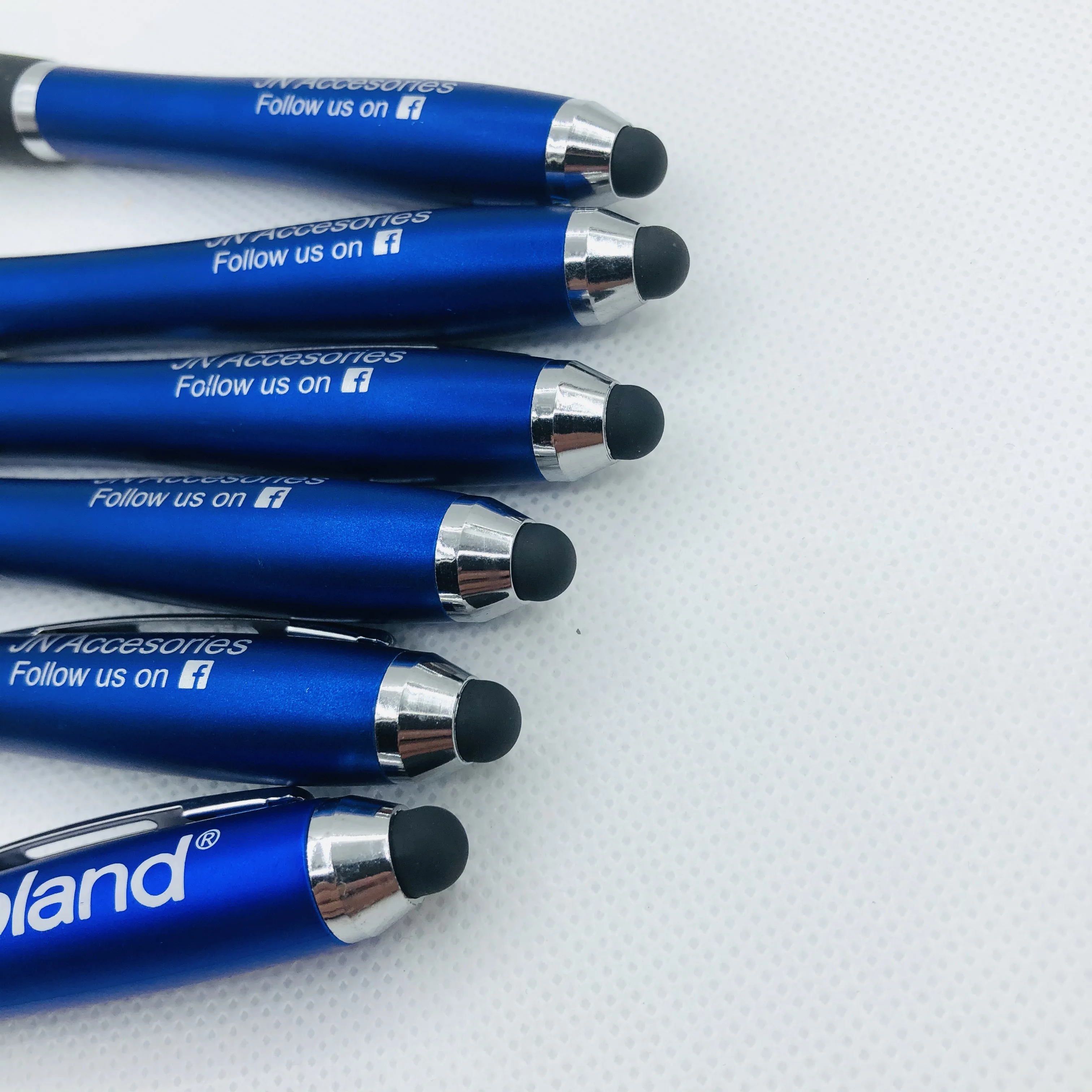 Imagem -04 - Promoção por Atacado Hotel Azul Bola Caneta com Stylus Marca Logotipo Personalizado Nome Site para Pessoal