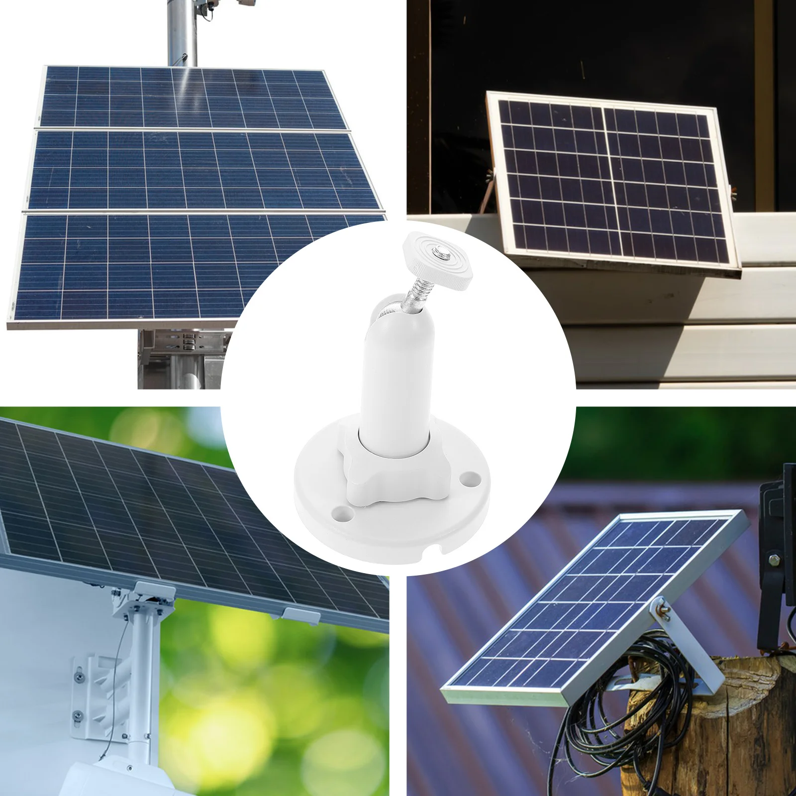 

Solar Panel Mount Bracket For Security Camera Outdoor Abs Wall-Mounted Support Adjustable Stand Holder Security Camera Part