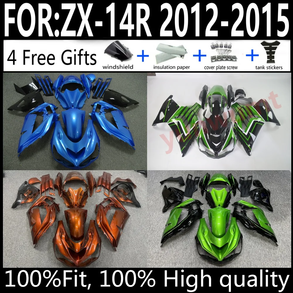 

Injection Molded ABS Fairing Kit For Kawasaki Ninja ZX-14R 2012-2015 Bodywork Cowling Set High Quality Factory Direct Fit