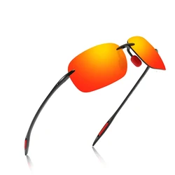 New ultra-light frameless colorful polarized sunglasses for men and women TR90 material suitable for leisure and vacation uv400