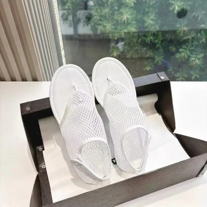 

Velcro Breathable Hollow Fishing Net Shoes, Fashionable Clip Toe Sandals, Women's Simple And Comfortable Ballet Single Shoes
