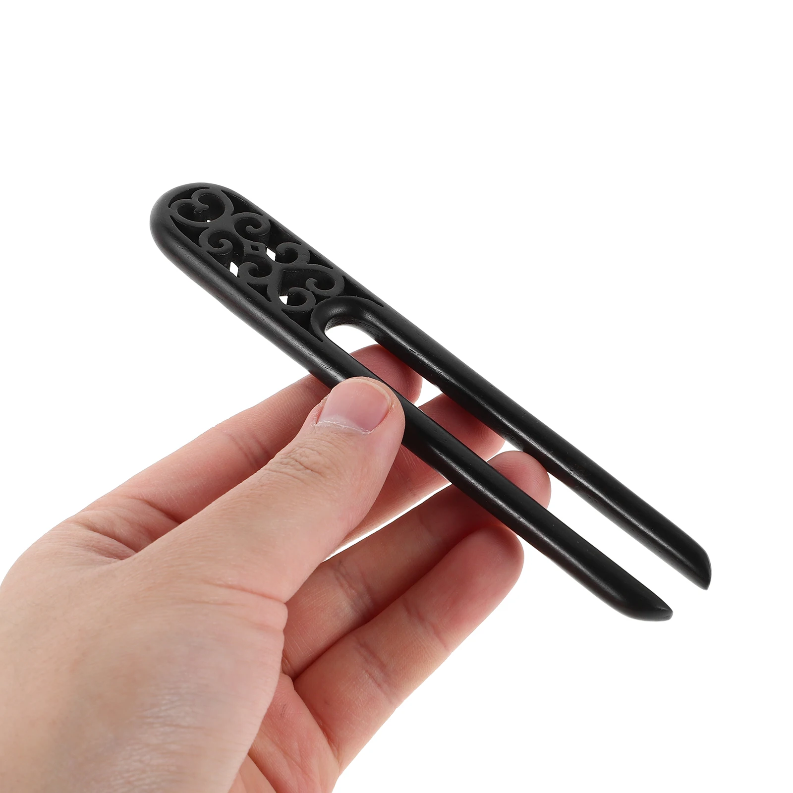 

U-shaped Wood Hairpins Black Elegant Durable Secure Fit Women Hairstyle Accessories Retro Vintage Hair Decorations