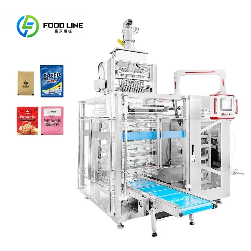 Customized Multi Lane Side Seal Granule Packing Machine Full Auto Continuous Sealing For Grain Seed Manufacturing Plant