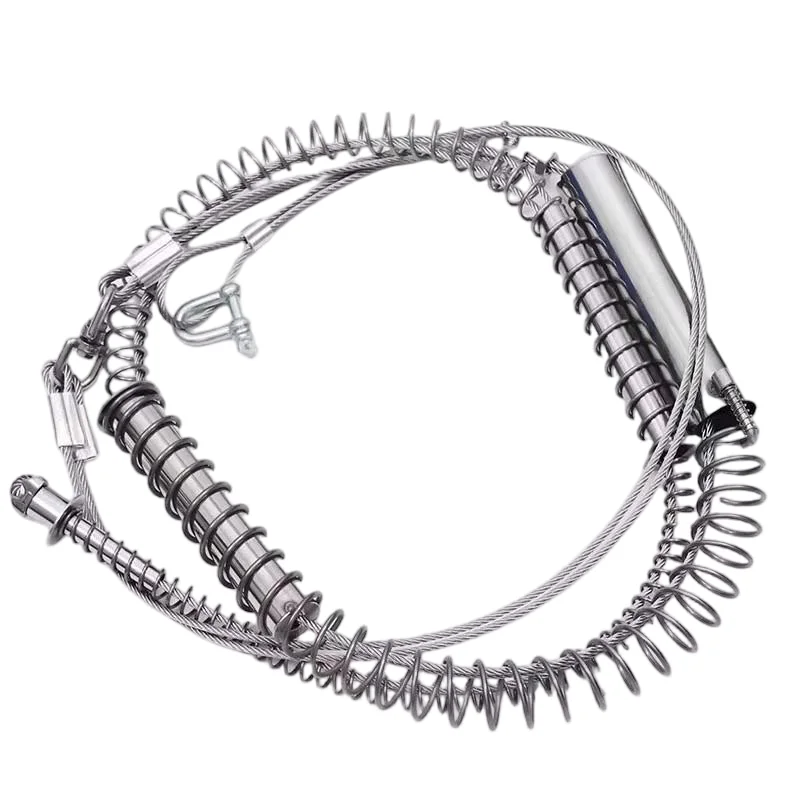 Section Double Steel Wire Stronger Spring Replacement With Nuts Wire Rope For the Wild Boar Trap Fox Trap Rabbit Trap view 6