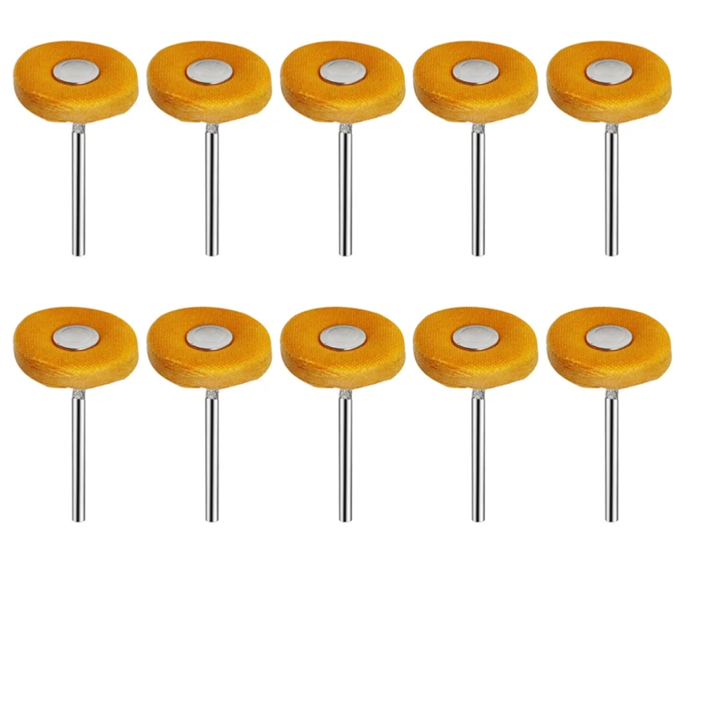 Rotary Tool Cloth Polishing Rotary Tool Buffing Pad Cotton Wheel+metal Handle For Jewelry Metal Exquisite Rotary