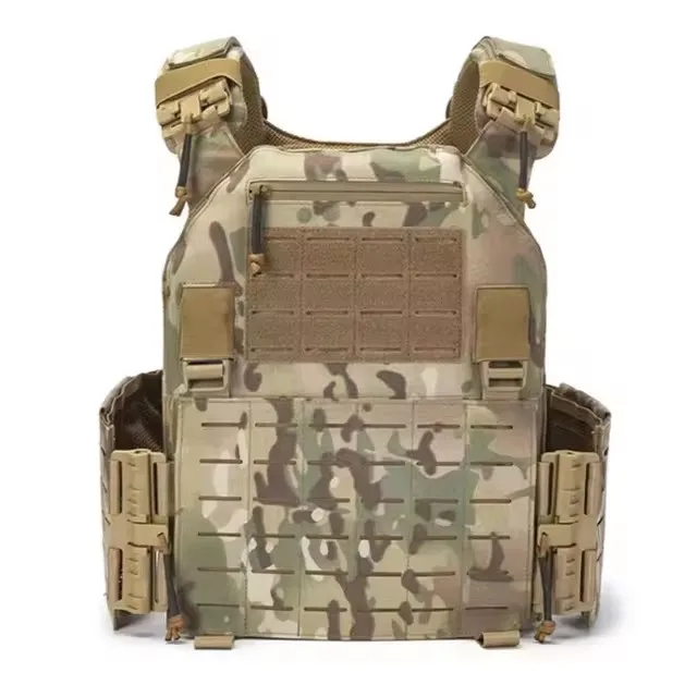 New combat vest 6094 quick detachable light laser cut tactical vest black gear to carry Protective plate image 3