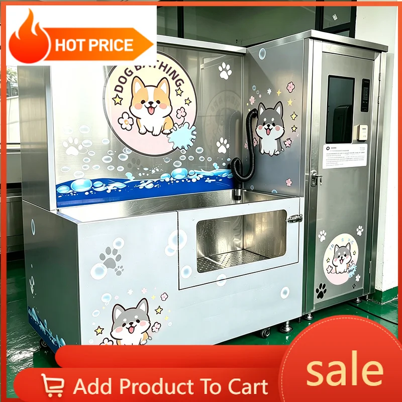 Multi‑Size Movable Pet Bathing Kiosk Self‑Service Cat Dog Washing Booth For Different Pet Body Sizes