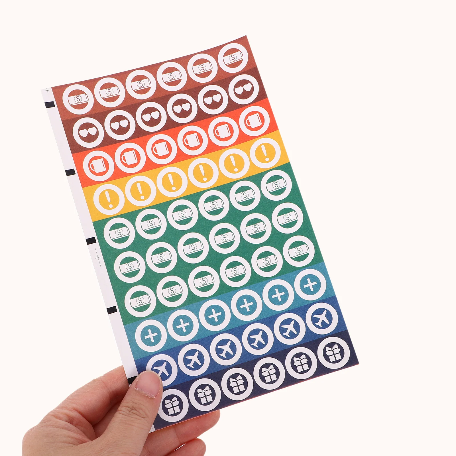 

30 Sheets Adhesive Scrapbooking Dot Stickers Colorful Classification Labels for Journals Notebooks Planners DIY Note