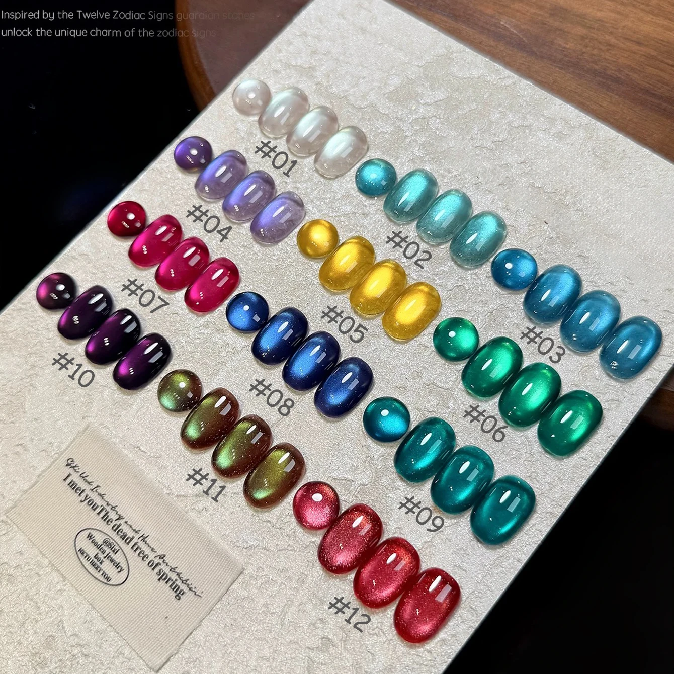 1개 WS 인기 슈퍼 브라이트 크리스마스 레드 캣 아이 젤 네일 폴리시 가을 겨울 화이트닝 글라스 비드 네일 아트 네일 용품