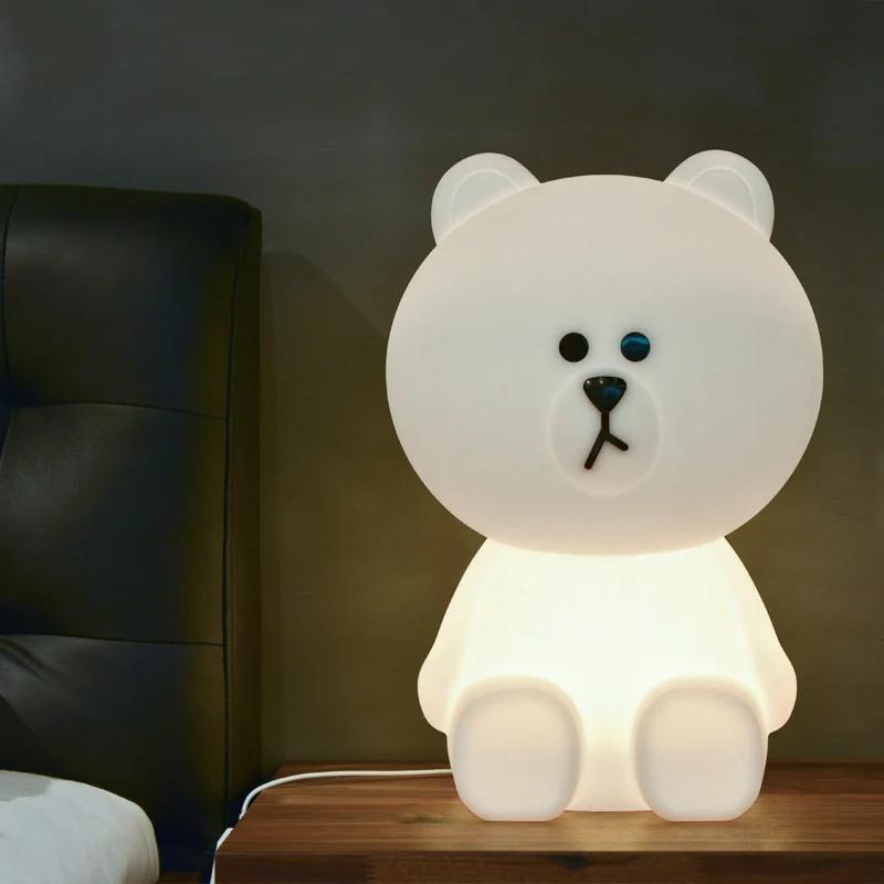 Imagem -04 - Recarregável Bear Night Light Lâmpada de Decoração para Quarto Infantil Dormir Bedside Lamp Kids Bedroom Decor Cores Cores 30cm