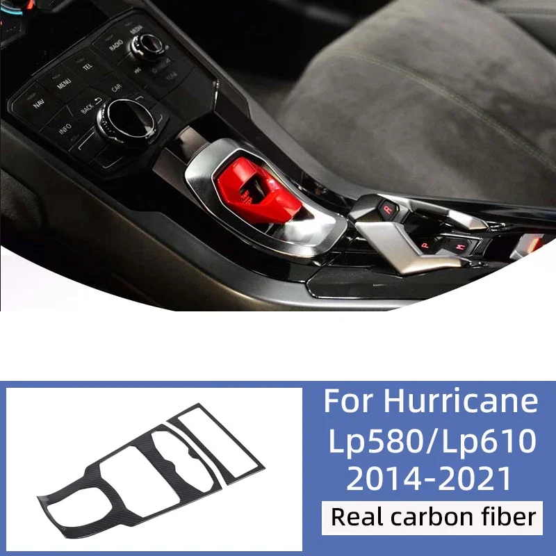 

For Lamborghini Hurricane 580 610 2014-2021 real carbon fiber central control multimedia button decoration auto parts