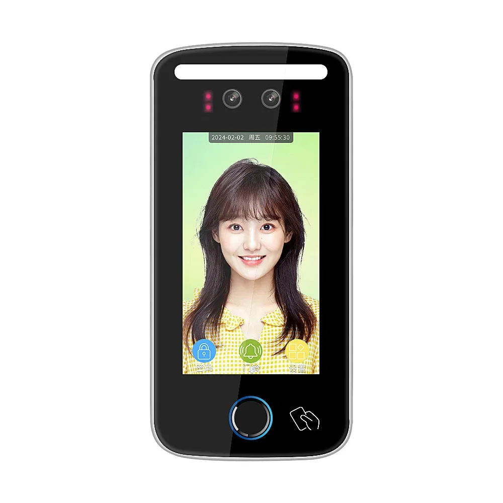 The product can be customized. facial recognition fingerprint password swipe card access control machine