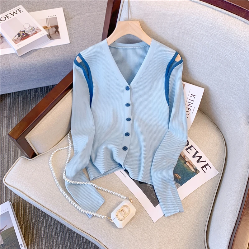 

Women White Knitwear Sweater Harajuku Vintage Korean Style Autumn Sweater 2000s Preppy Style Long Sleeve Luxury Cashmere Sweater