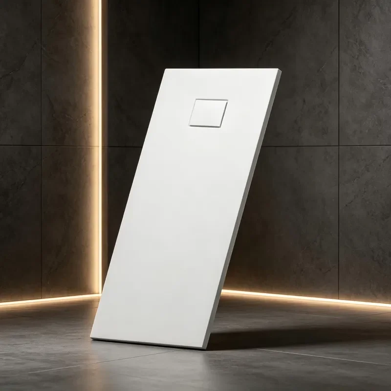 Non-slip modern rectangular composite ceramic shower basin hotel walk-in bathroom shower baseplate