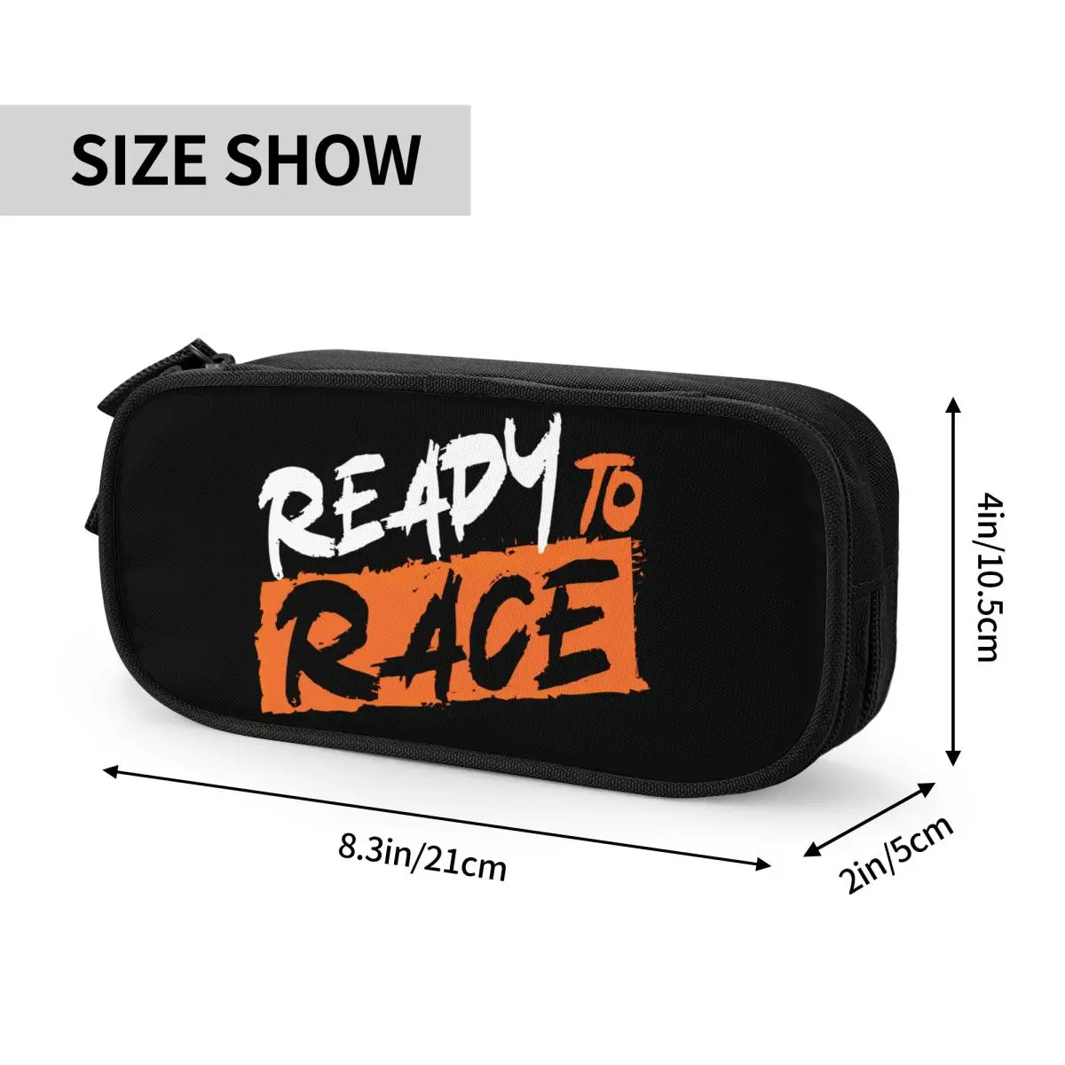 Ready To Race Logo Korean Pencil Cases Girl Boy Large Capacity Motocross Bitumen Pencil Box Students Stationery