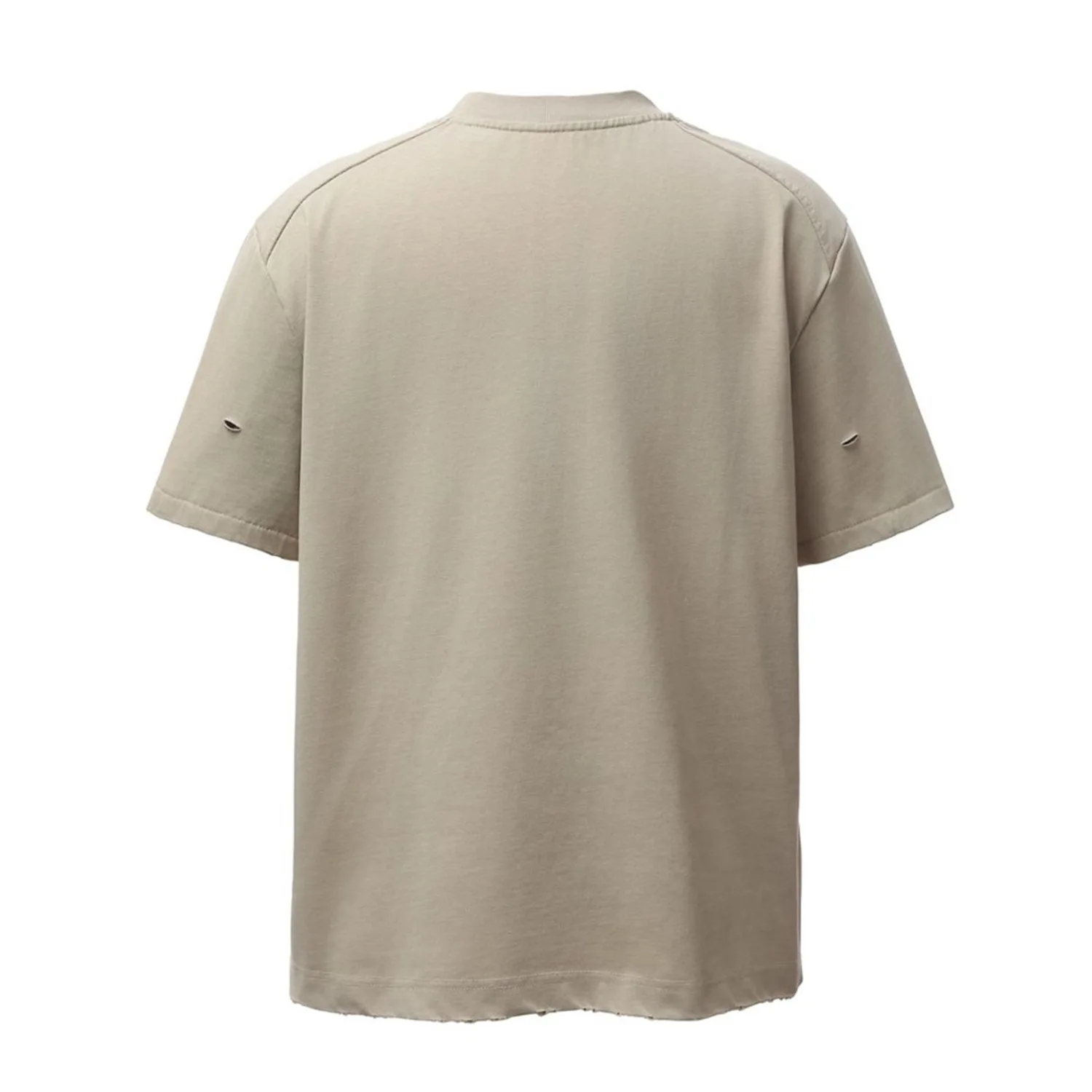 Men's Summer High Street Ripped T Shirt Fashion Streetwear Distressed Vintage Tees Short Sleeve Tops Loose Fit Y2K Tshirt