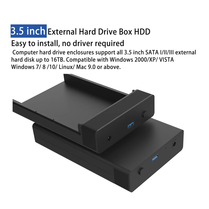 علبة محرك الأقراص الصلبة الخارجية صندوق القرص الصلب محطة إرساء القرص الصلب USB إلى 3.5 بوصة SATA /HDD/SSD محول نقل عالي السرعة