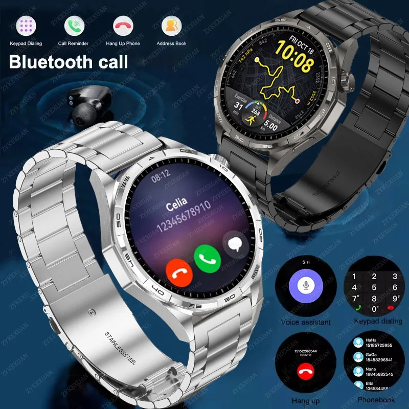 2026New GT6 Pro ساعة ذكية للرجال HD AMOLED شاشة GPS مسار الحركة معدل ضربات القلب بلوتوث دعوة 1.50 "الساعة الذكية IP67 مقاوم للماء