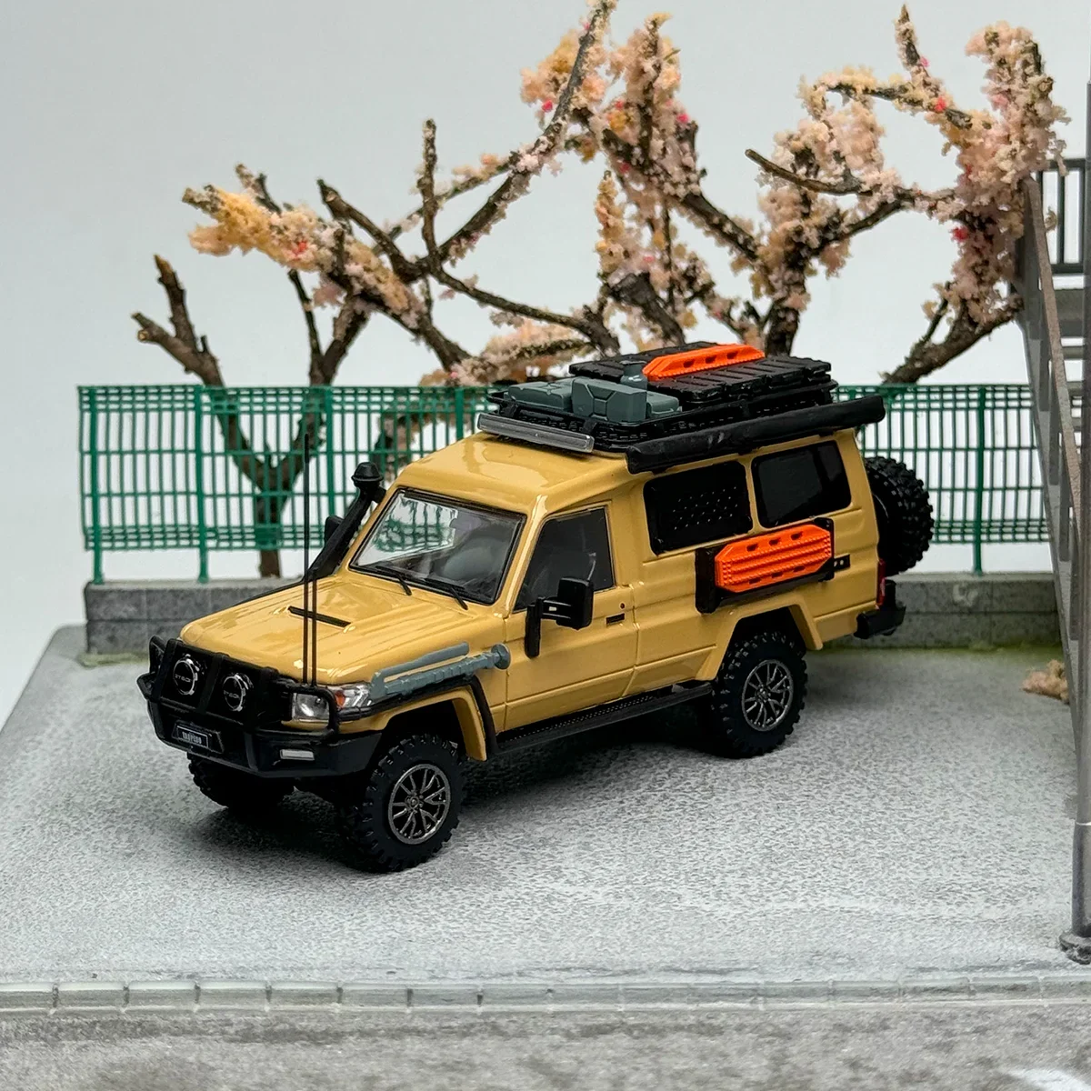 Diecast Model Car 1:64 Land Cruiser J70 Alloy Car Model Toyota Off-road Vehicle Toys for Boys Collection Display Original Box