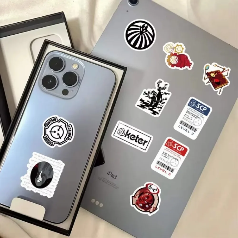 60 قطعة إشعار الخطر الإبداعي SCP مؤسسة الكتابة على الجدران ملصقات DIY بها بنفسك دفتر سطح المكتب سكيت الأمتعة ديكور مقاوم للماء