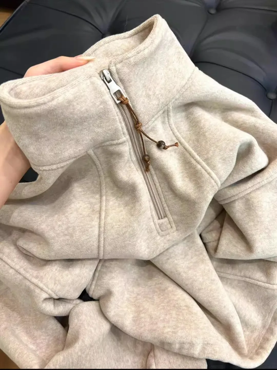 

Женская утепленная толстовка на молнии с воротником-стойкой из махрового велюра, зимняя теплая, модная, приталенная, верхняя одежда/базовый слой