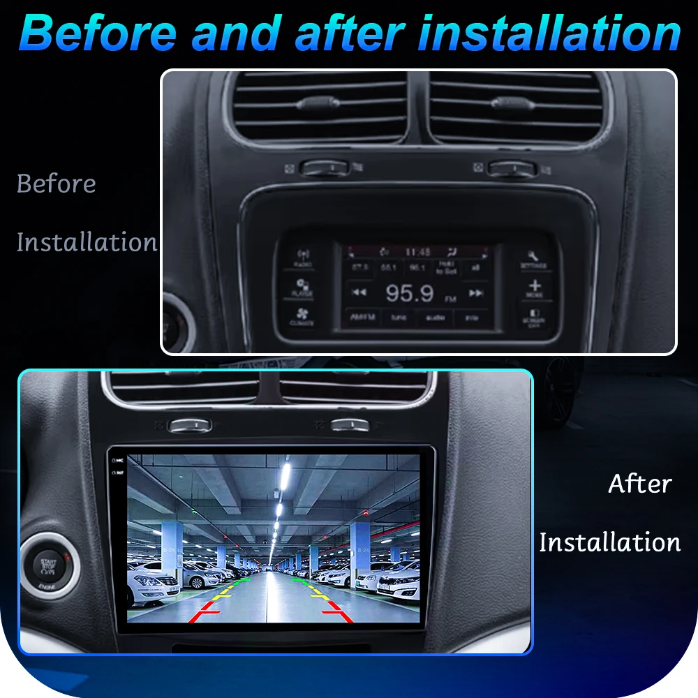 Android For Dodge Journey JC 2011-2020 Car Radio Multimedia Player Stereo SWC Wireless Stereo Carplay 2 Din GPS Navigation 4G BT view 2