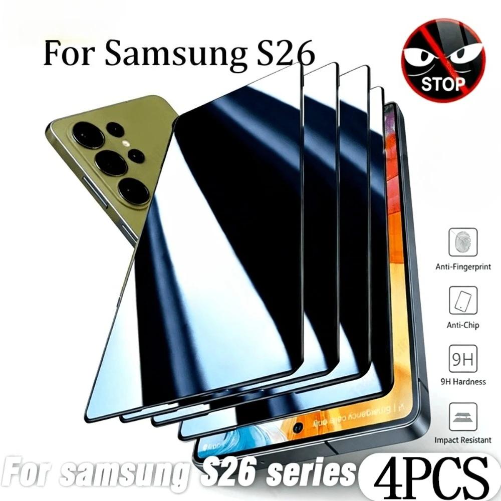 

4 шт. защитное стекло от подглядывания для Samsung Galaxy S26 S25 S24 Ultra S23 S22 S21 Plus S25 S24 S23 FE, защита от царапин