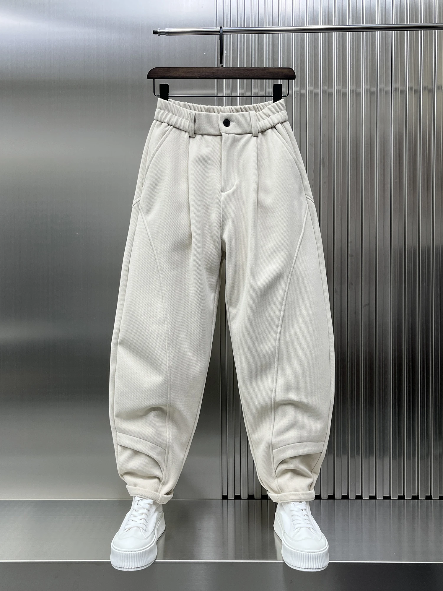 

Thiened Woolen Casual Pants Harlan Sle Youthful Ele Autumn Winter New Arrival Color Small Footed Harlan Pants
