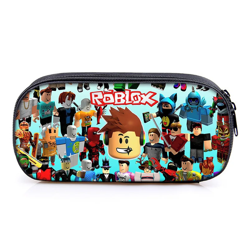 Roblox Anime Competitive Gaming Printed Pencil Case Compartment Pencil Case Stationery Storage Bag Creative Ins Christmas Gift