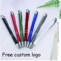 100Pcs Free Custom LOGO Metal Ballpoint Pen Gift Pens for Writing Stationery Office School Supplies Multi Function Pen